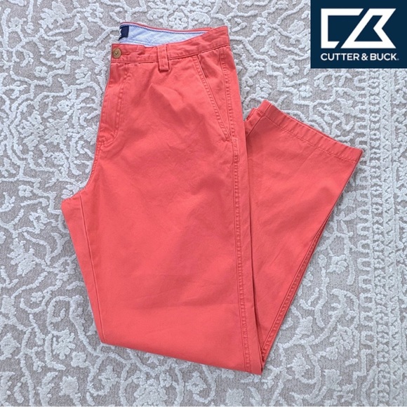 Cutter & Buck Men’s Flat Front Chino - Picture 1 of 9